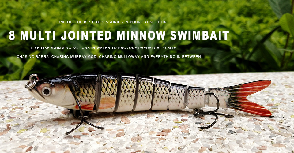 Multi Jointed Minnow Swimbait 8 Colors Hard Swimbaits Fresh Water Bass Swimbait Tackle Gear