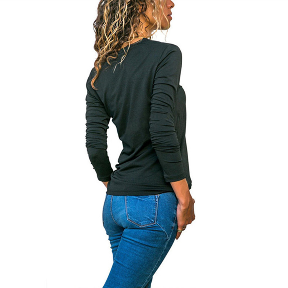 Women's Clothing halter neck long sleeved T shirt women's bottoming shirt hot spring and autumn hot girl slim top_voghion.com