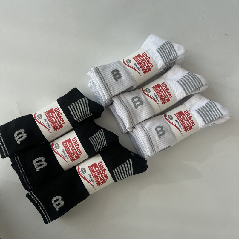 Tennis Socks, Basketball Socks, Mid-High Black and White Export Original Sports Towel Bottom Men's Socks Wholesale