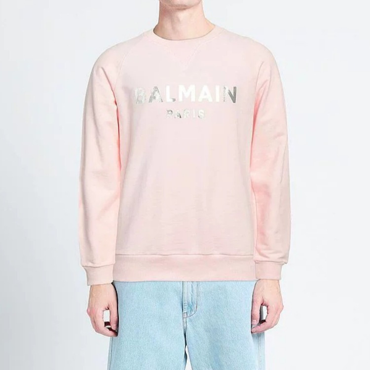 Balmain/Balmain 25 Autumn and Winter New Men's and Women's Same Style Round Neck Sports Sweatshirt Fashionable Loose and Comfortable Top