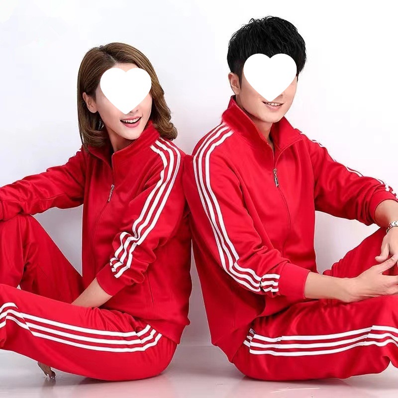 봄과 가을 캐주얼 스포츠 세트 남자 긴팔 카디건 스웨터 핸섬 3 극 대학 커플의 느슨한 투피스 세트
