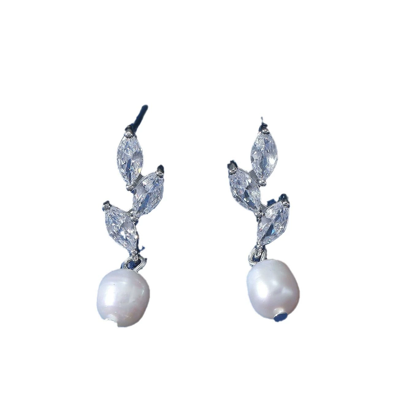 Модные серьги из жемчуга с Zirconia, аксессуар, (покупки за пределами страны), простой и элегантный дизайн, опт