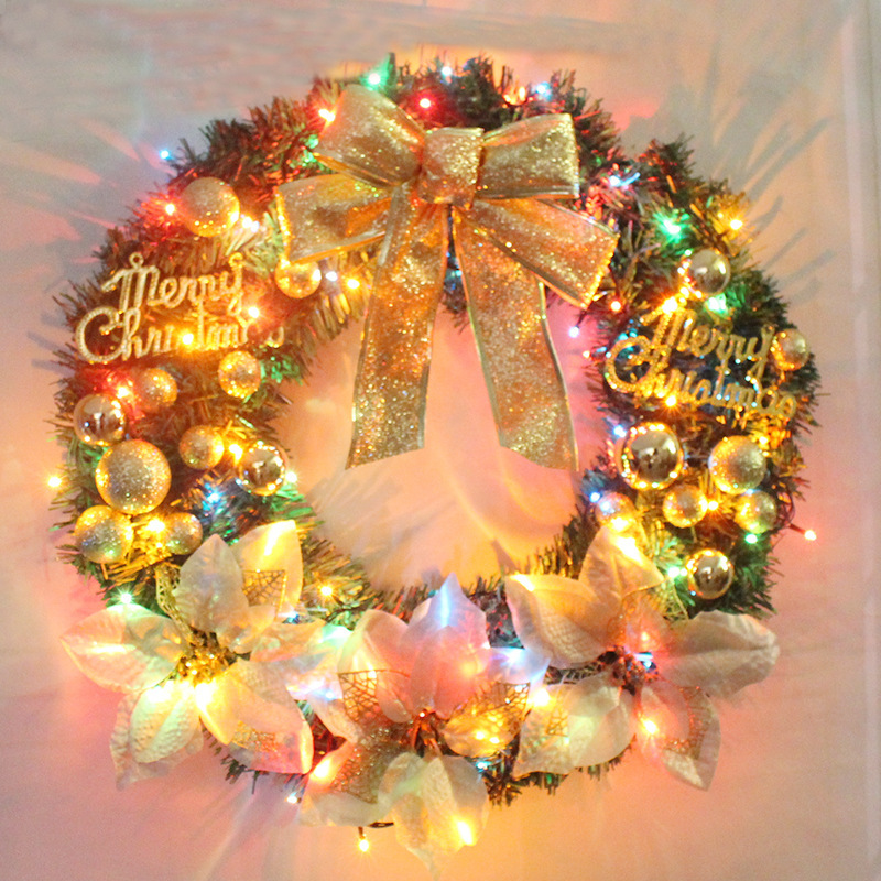 クリスマスリース30cm4 0/50/60cm新年飾りクリスマスドア掛けクリスマスツリー花輪飾り|undefined
