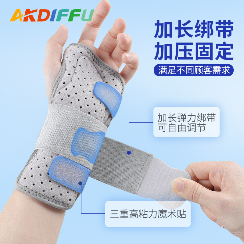 Protector de muñeca de vaina de tendón transfronterizo Correa de muñeca fija Protector de muñeca de placa de acero desmontable Protector de muñeca antiesguince ajustable transpirable