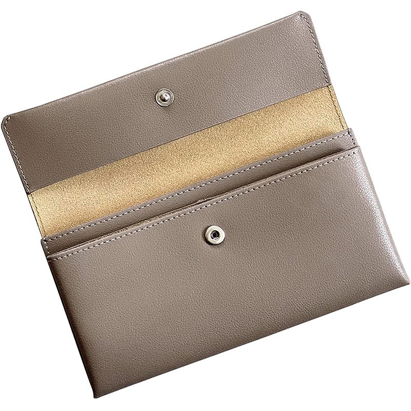 New Japanese-style Women's Leather Wallet Large Capacity Long Clutch Bag Multi-functional Cloth Multi-card Banknote Card Bag