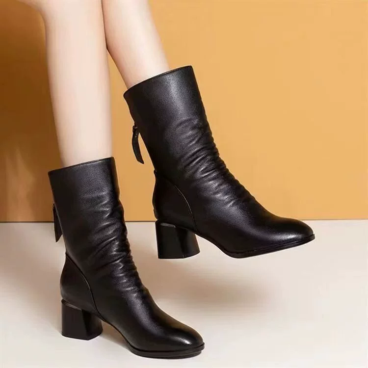 Ботинки Martens средней длины, на флисовой подкладке, зимний британский стиль, размеры 35–40
