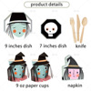 Halloween Ghost Festival Skull Cup Ectular Halloween Theme Party Disposable Tableware Paper Set