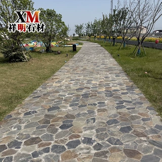 青石板不规则网贴石砖园林别墅广场地铺石墙面石材景观石纹