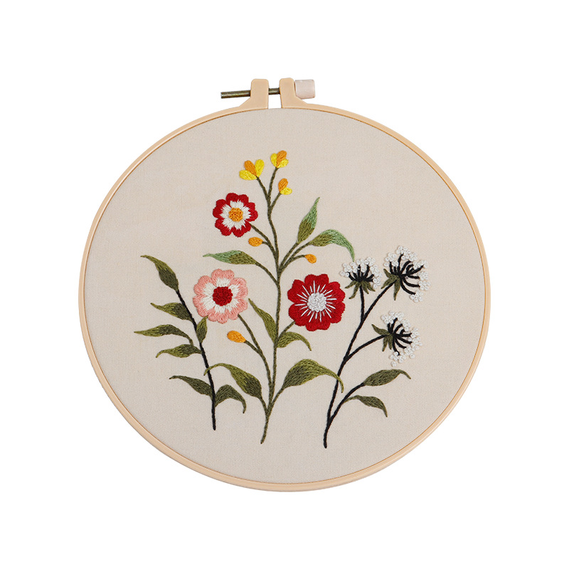 Original DIY bordado hecho a mano paquete de material fragante flores y plantas frescas estilo Europeo traje de costura transfronteriza Inglés