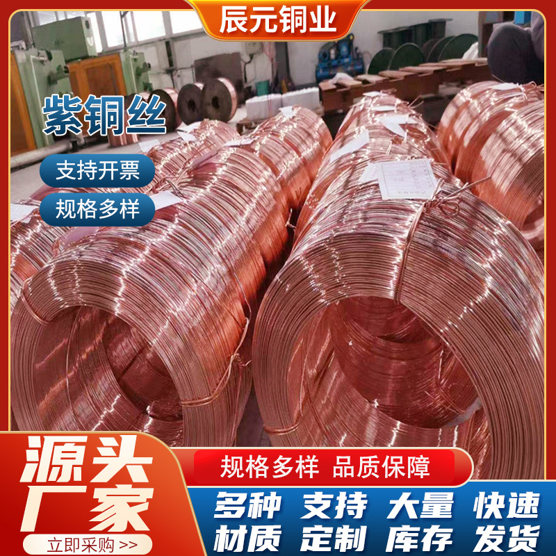 供应TU1无氧紫铜丝T2高纯铜丝软态紫铜丝0.08-10.0mm均有现货批发