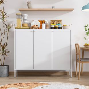 Thickened Nordic Iron Cream Style Sideboard Entrance Storage Cabinet Living Room Cupboard Storage Cabinet Iron Shoe Cabinet