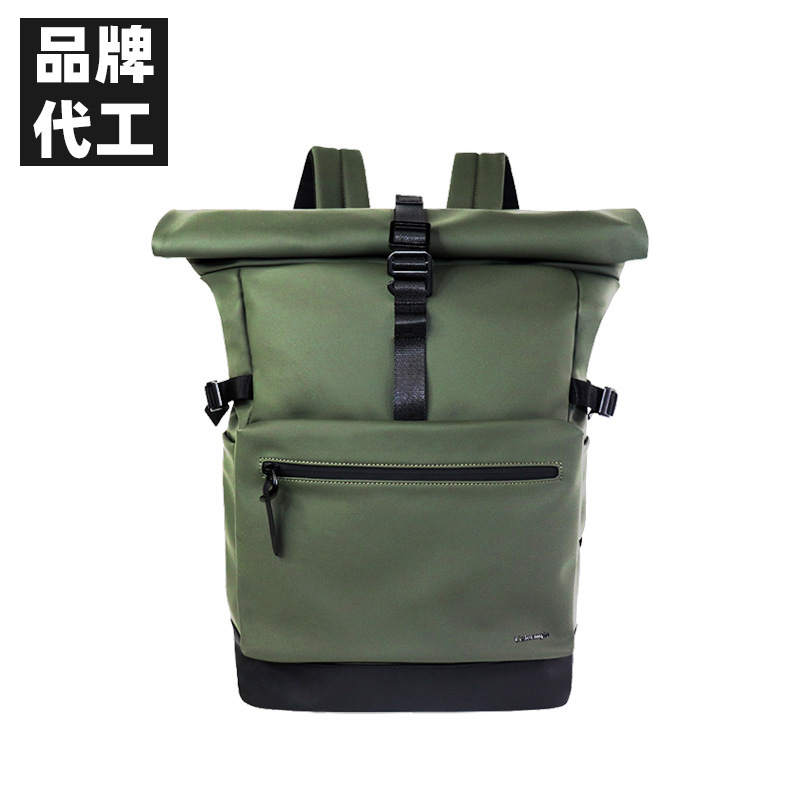 Customized Large-Capacity Computer Backpack for Men, High-End Waterproof Roll-Top Casual Business Backpack, Expandable School Bag Customized Large-Capacity Computer Backpack for Men, High-End Waterproof Roll-Top Casual Business Backpack, Expandable School Bag
