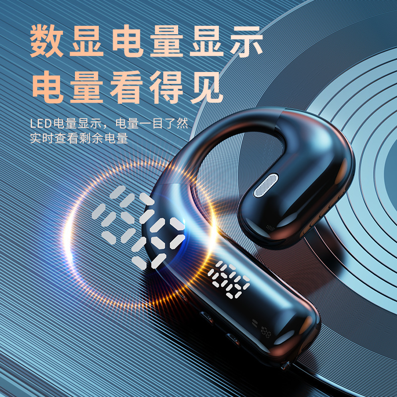 2025年新作 Bluetoothヘッドセット、ノンインイヤー、ワイヤレス、骨伝導、イヤーフック、高品質、超長バッテリー寿命、大容量バッテリー|undefined