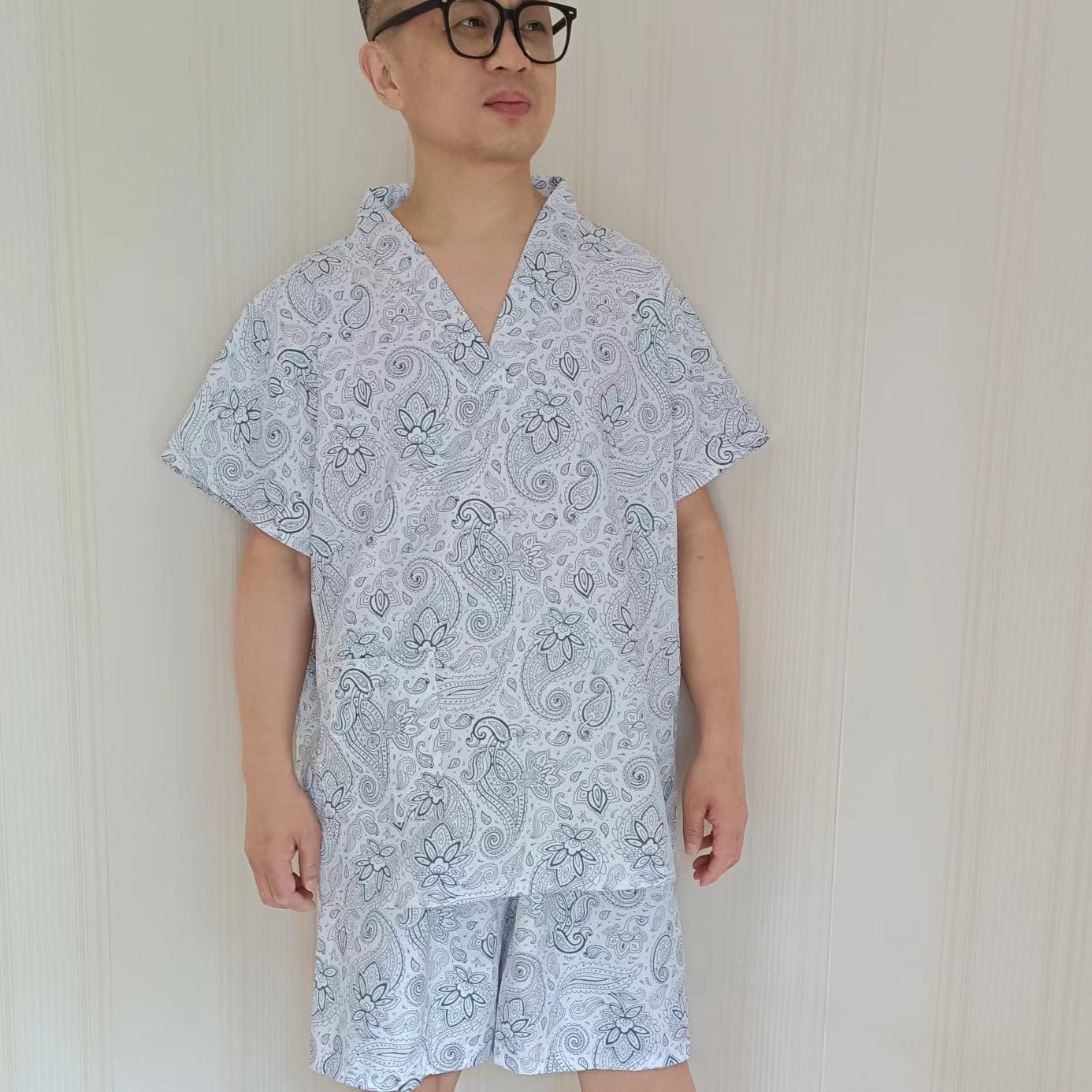 일회용 목욕 옷 달콤한 옷 사우나 옷 목욕 가운 스파 발 발 치료 마사지 목욕 뷰티 여성의 짧은 소매 반바지