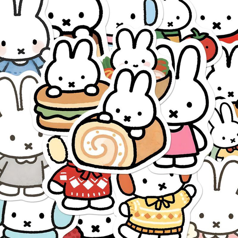 240 Miffy Rabbit Stickers Cute Decoration Creative Cartoon DIY Decoration Notebook Mobile Phone Waterproof High-Definition Stickers