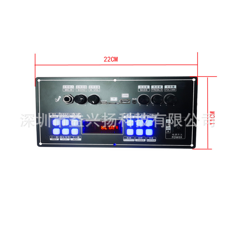 Dual-Output Portable Trolley Speaker with 5V Charging, 3.7V Lithium Battery, and Microphone Priority for Original Sound Recording