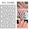 White red nail stickers for nails, fake nails