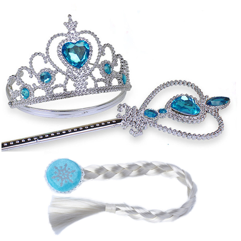 Blue magic wand with pigtail, set, 3 piece set