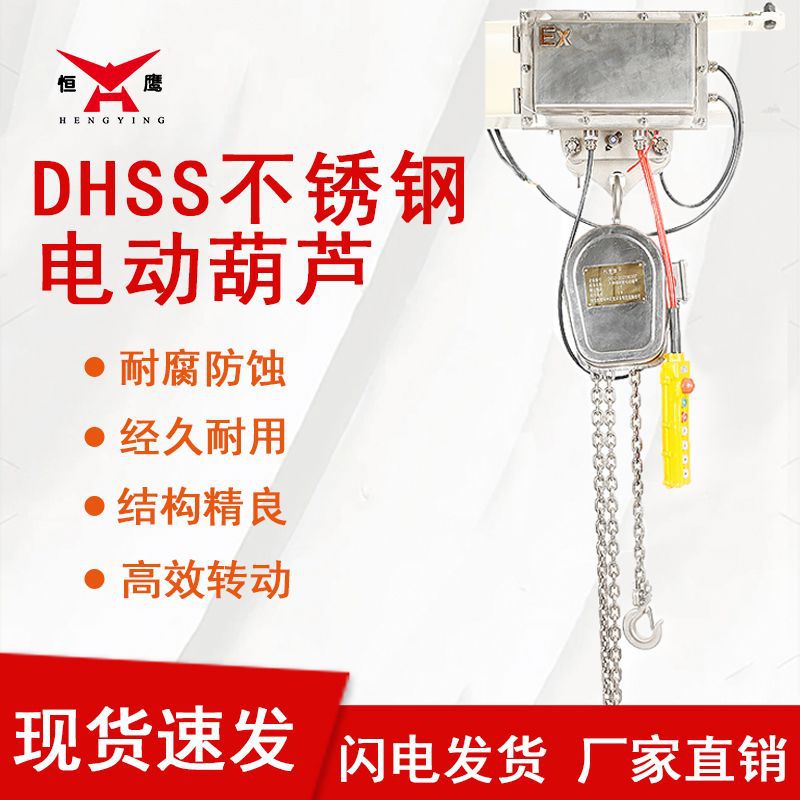 厂家直供 恒鹰牌 DHSS不锈钢环链电动葫芦 环链电动葫芦起重葫芦