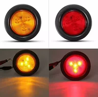 Быстрая распродажа 4LED задний фонарь 2 дюймов резиновый круг круглый фонарь грузовик задний фонарь пластиковый задний фонарь YD-04