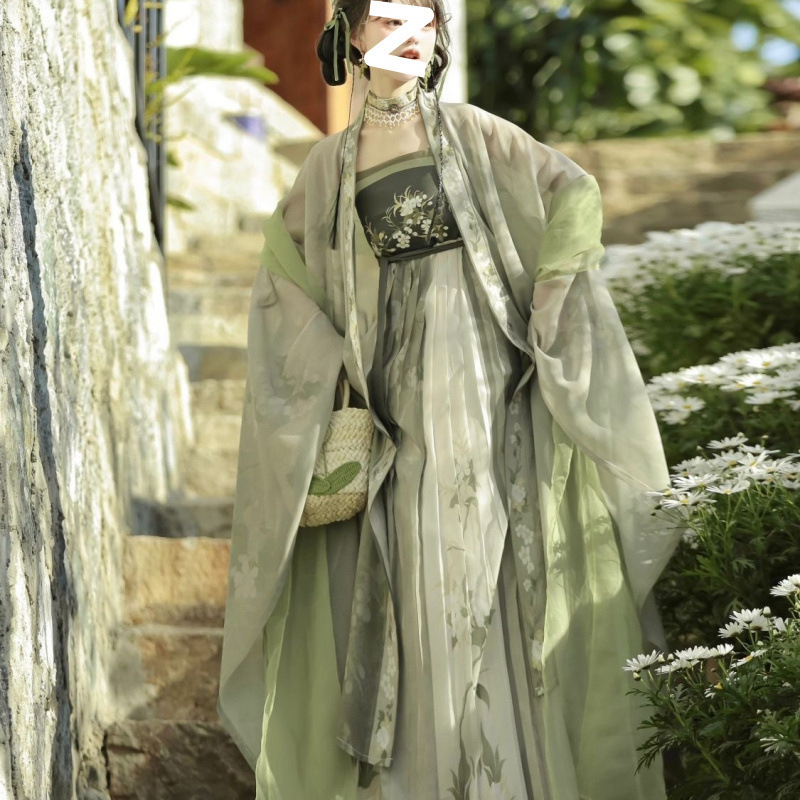 漢風秀絹オリジナル漢服唐胸丈大袖シャツと妖精スカート春夏秋モデル工場直販|undefined