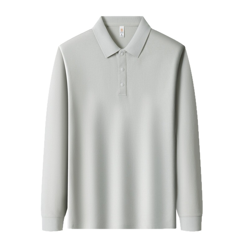 2026 pure cotton long-sleeve polo shirt with custom logo, advertising shirt, cultural workwear, team activity wear, embroidery 2026 pure cotton long-sleeve polo shirt with custom logo, advertising shirt, cultural workwear, team activity wear, embroidery