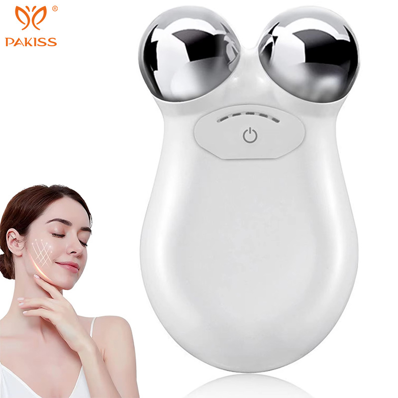 Cross-Border Popular Microcurrent Beauty Instrument for Eyes and Face Imported Roller Massager Home Portable V-Face Ems Massager