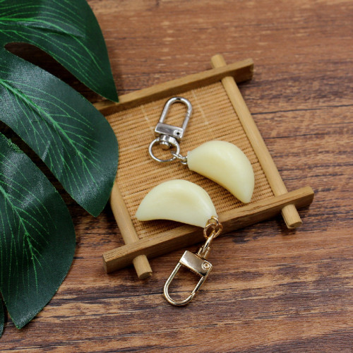 Creative small gifts student food accessories vegetable model simulated garlic clove key chain pendant model