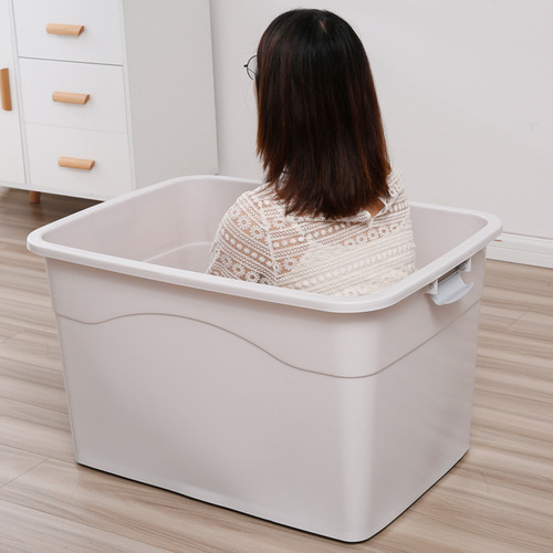 Moving storage box plastic household clothes quilt storage box toy sundry storage box extra large storage box