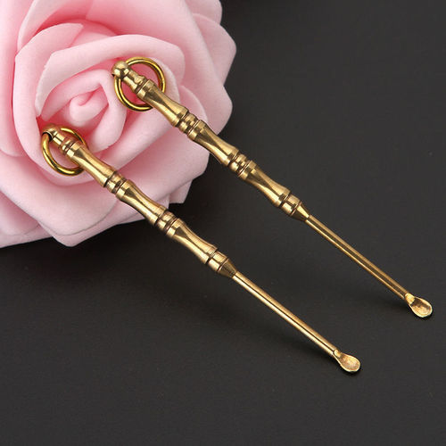 Handmade brass old-fashioned ear pick ear picking ear rake artifact adult keychain hanging tool