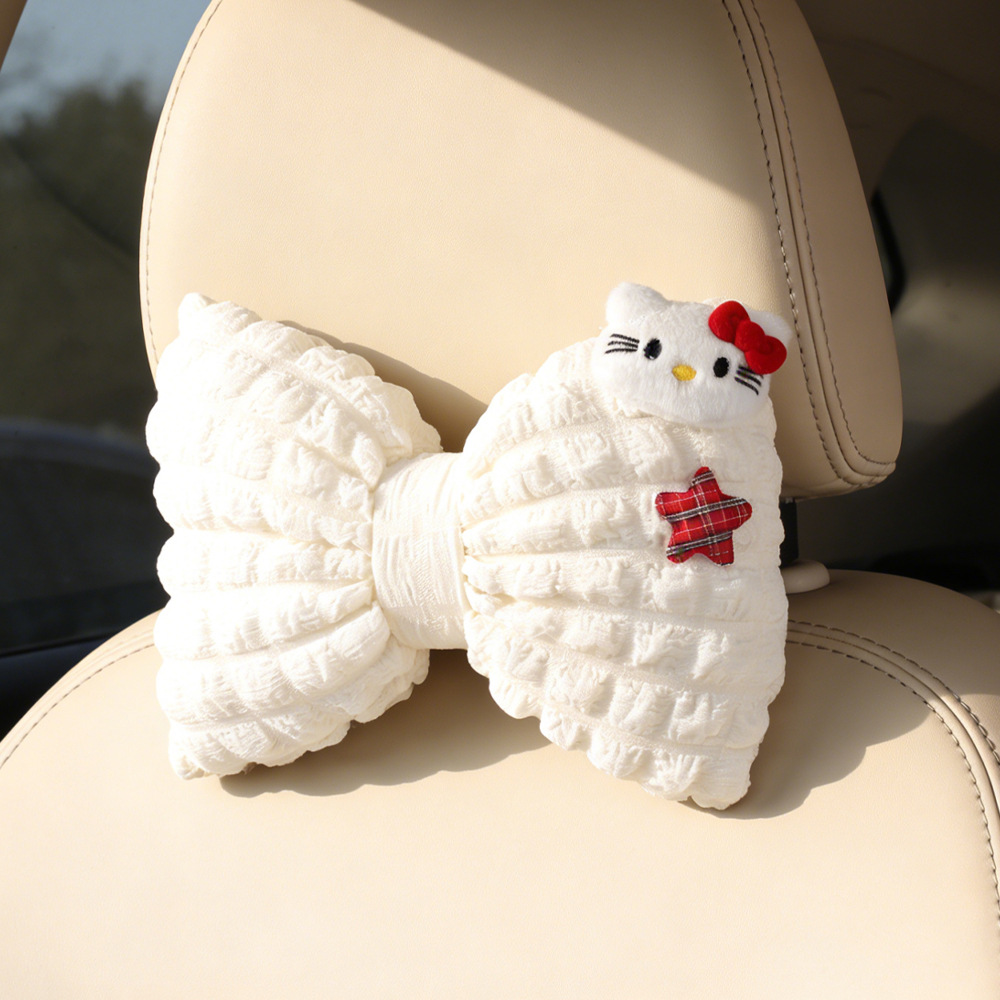 Reposacabezas de automóviles KT almohada de cuello puff asiento de automóvil respirado cómodo reposacabezas de automóviles accesorios interiores de automóviles rojos en línea mujeres