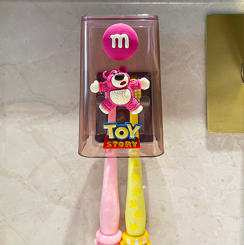 Niños creativo pasta de dientes exprimidor lindo cepillo de dientes taza de almacenamiento rack ponche libre perezoso pasta de dientes traje de lavado