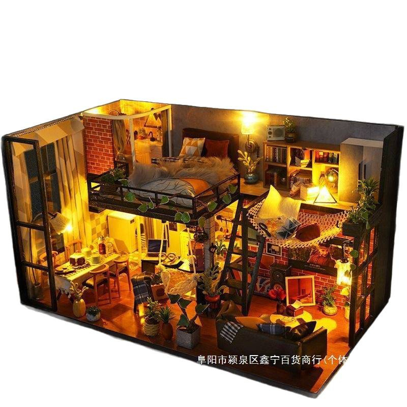 2025网红款手工小屋中国风古建筑拼装房子模型儿童玩具生日送女生|undefined