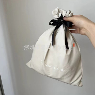 Artificial Silk large capacity rope bag ins style high-looking storage bag underwear socks organizing bag gift bag
