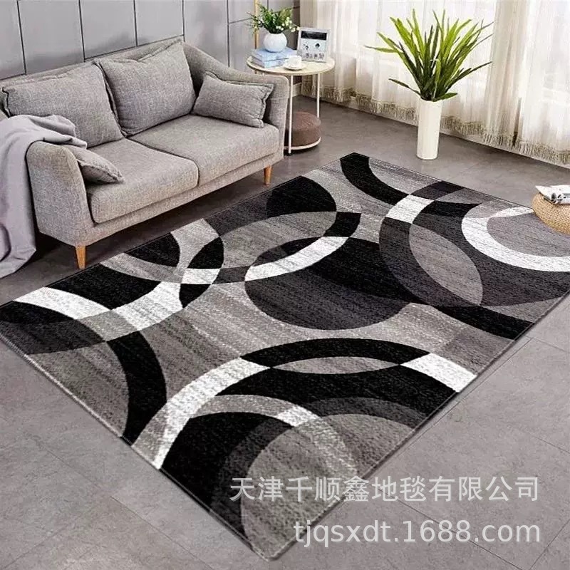 跨境客厅地毯轻奢卧室床边地垫大面积全铺隔凉脚垫沙发茶几地毯厂|undefined