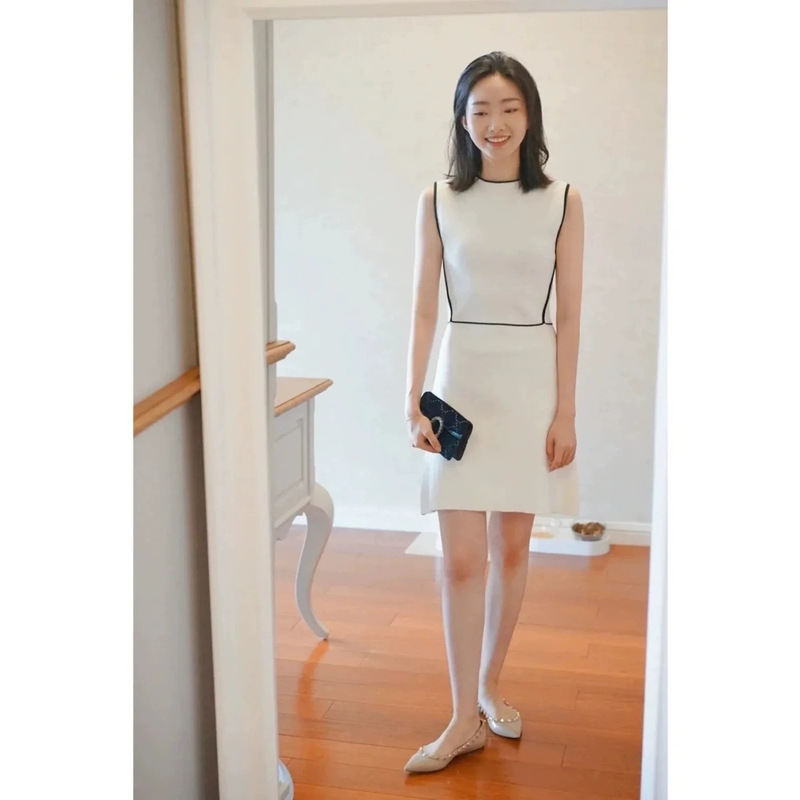 2026 early summer new style elegant and sophisticated white beautiful stunning women's tea-style dress 2026 early summer new style elegant and sophisticated white beautiful stunning women's tea-style dress