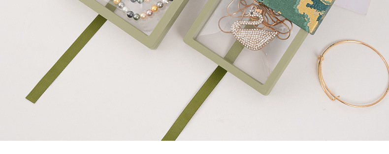 In Stock Gold-Plated Jewelry Box PE Film Storage Box Crystal Bracelet Packaging Box Drawer Suspension Box Beaded Bracelet Box