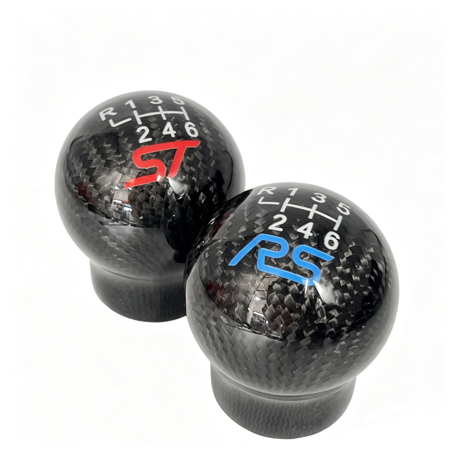 Car modification accessories RS carbon fiber gear shift knob ST6-speed shift knob suitable for Focus Fiesta