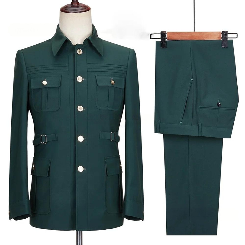 Amazon Foreign Trade New Men's Suit Set Slim Fit Two-Piece Suit Wedding Prom Dress Business Suit