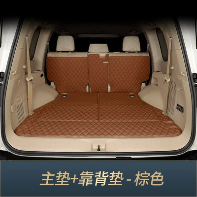 23-25 New Model Land Cruiser | Trunk Mat - 7-seats-main-cushion-back-cushion-brown-toyota-land-cruiserlc300