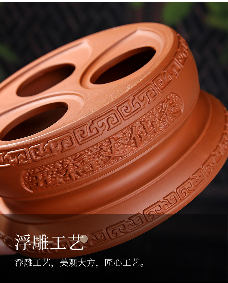 Purple Clay Navel Moxibustion Device Wuxu Large Portable Moxa Burner for Beauty Salons and Moxibustion Studios preparation