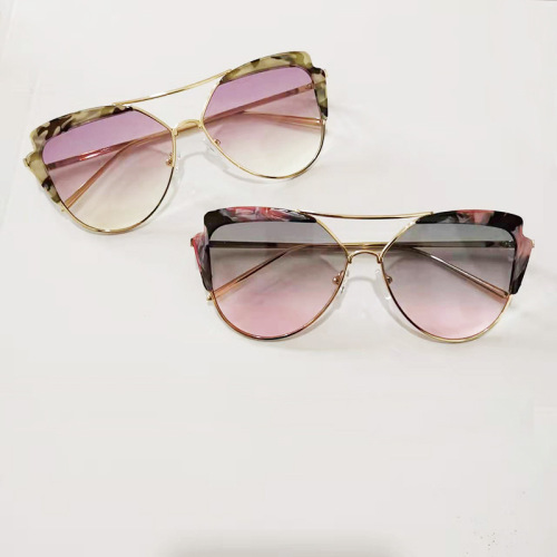 新款眉毛边金属框太阳眼镜素颜显瘦街拍时尚炫彩遮阳镜文艺护目镜