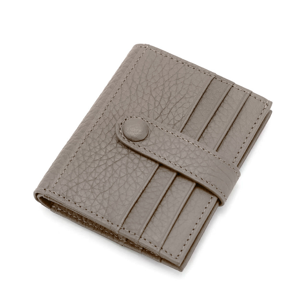 Piel de vaca pequeña cartera de las mujeres monedero corto multi-tarjeta de posición estilo coreano estudiante cartera Mini titular de la tarjeta monedero