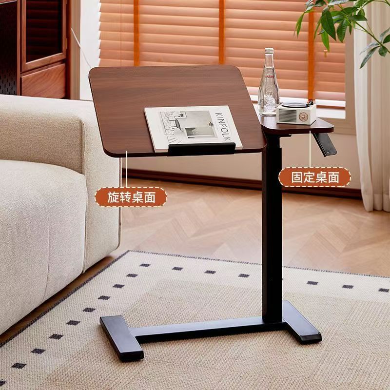 电脑桌爆款可移动气动升降折叠桌宿舍家用客厅沙发床边学习办公桌