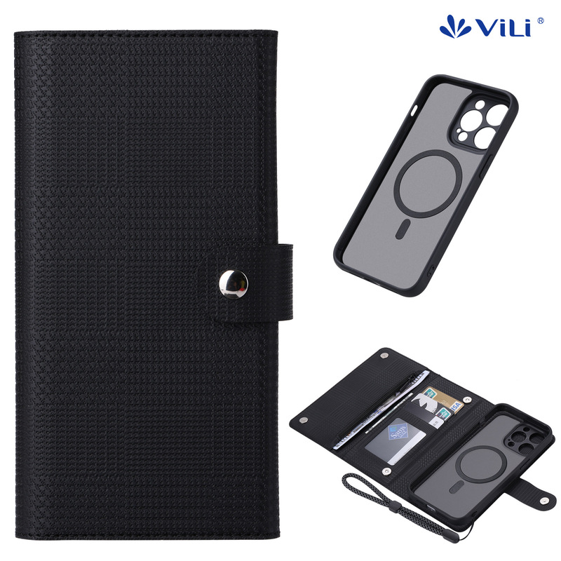 Vili Is Suitable for Iphone17 Pro Wallet Magsafe Case Apple 16Promax Cross-Border E-Commerce Direct Supply