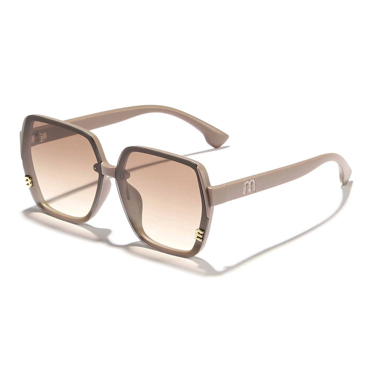 Nuevas gafas de sol de montura cuadrada de estilo alfabético simple de estilo coreano transfronterizo