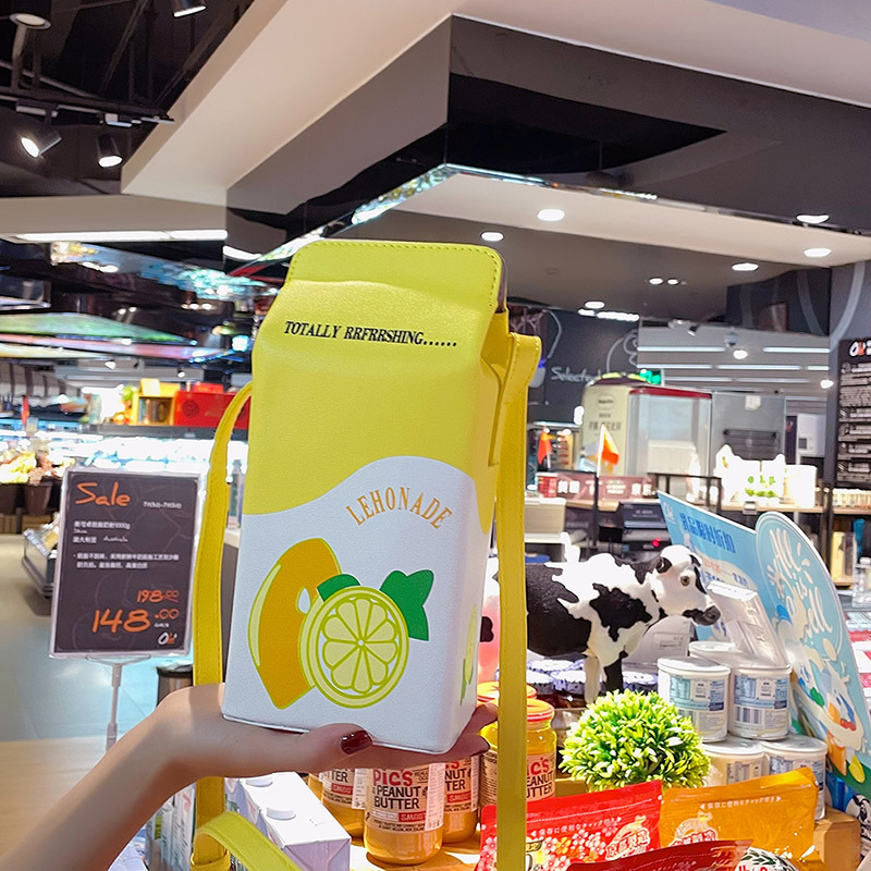 Small Pu Leather Fruit Square Buckle Crossbody Bag display picture 37