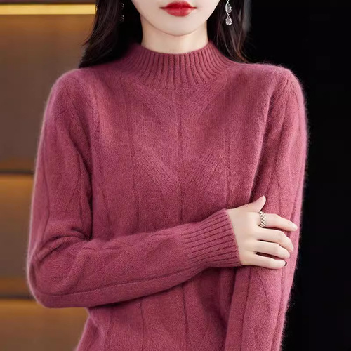 Cardigan for Women 2024 Autumn/Winter Knit Top, Layered Stylish Short-Sleeve Outerwear, High-Neck Base Layer Shirt for Drop Shipping