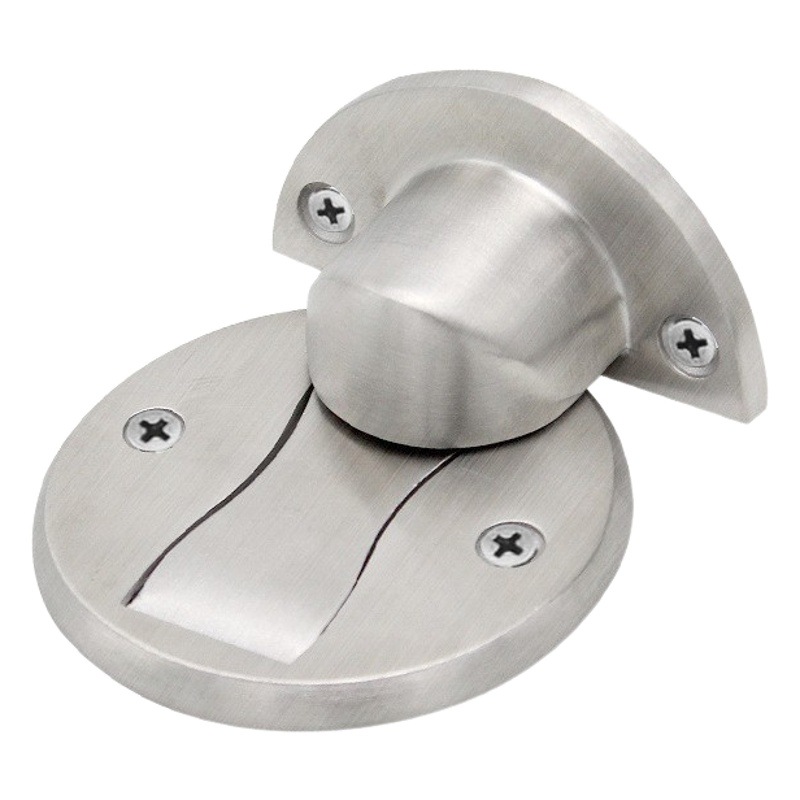 Lelang venta al por mayor Punch-free Puerta de succión de piso magnético fuerte baño Dispositivo de resistencia anticolisión acero inoxidable 304 parada de puerta invisible