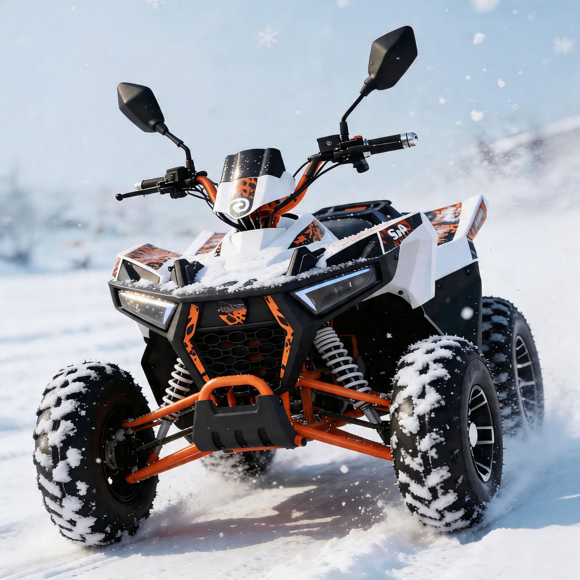 Adult and children's self-driving tour scan-code electric beach bike all-terrain vehicle four-wheel off-road mountain motorcycle ATV